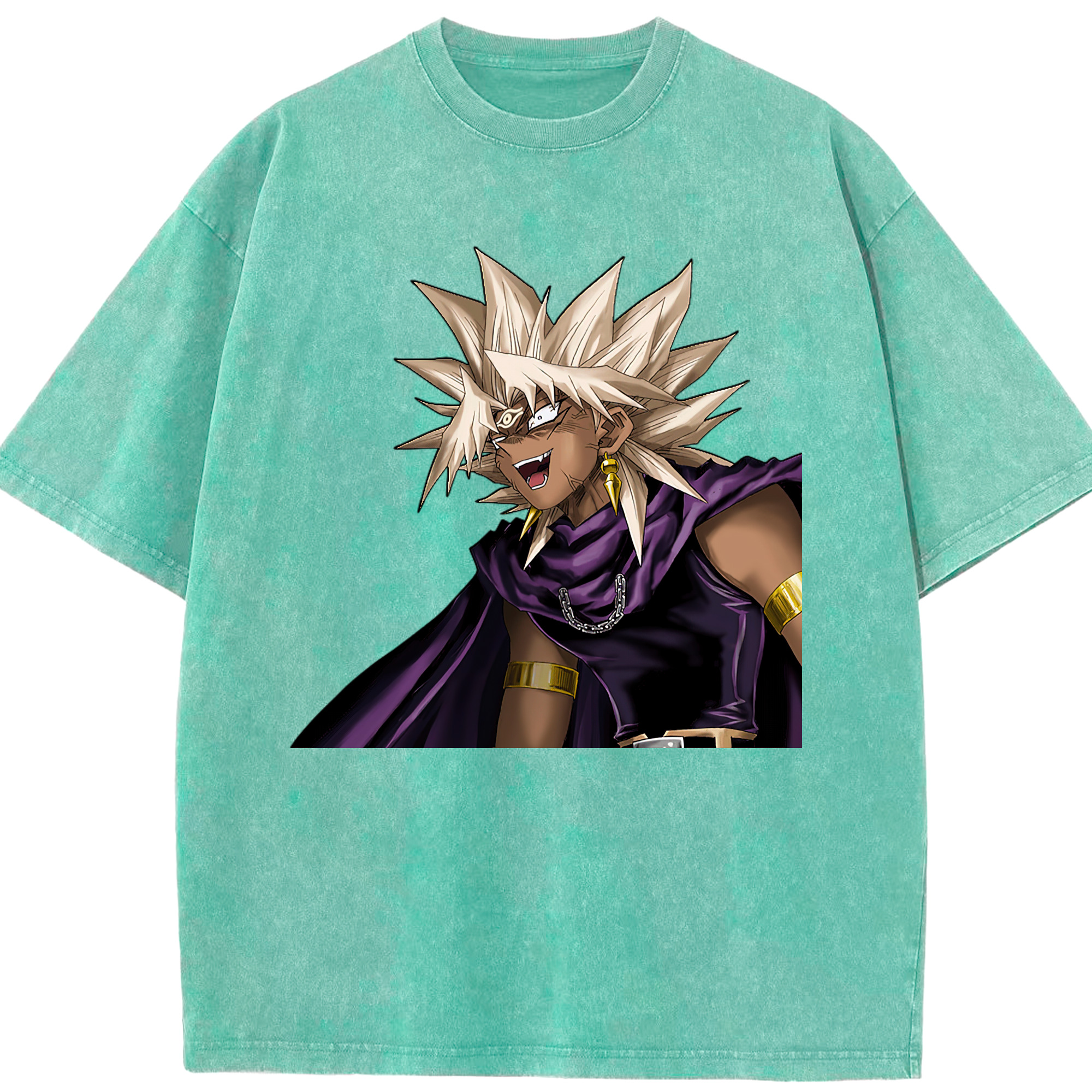 （画像用） 遊☆戯☆王 Yu-Gi-Oh! 綿100% ヴィンテージ風 半袖Tシャツ（フロントプリント）